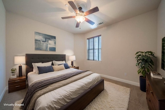 3641 Deuce Way, Redding, CA 96002 - carpeted bedroom featuring baseboards and ceiling fan