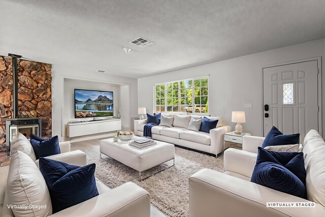 19017 Snowflake Ln, Redding, CA 96003 - living area with wood finished floors