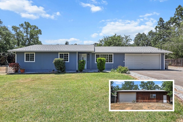 19017 Snowflake Ln, Redding, CA 96003 - single story home featuring asphalt driveway and an attached garage