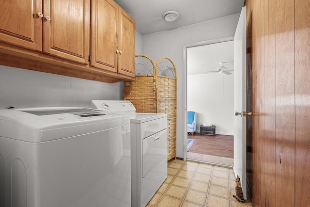 21030 Shangrila Dr, Red Bluff, CA 96080 - laundry room with cabinet space, independent washer and dryer, and ceiling fan