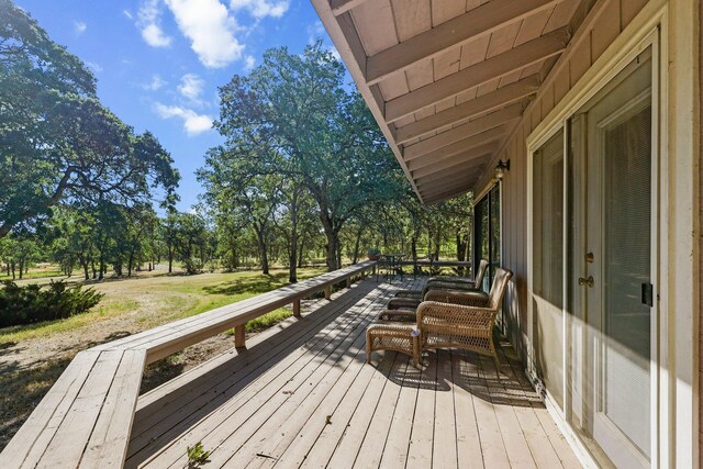 21030 Shangrila Dr, Red Bluff, CA 96080 - deck with view of wooded area