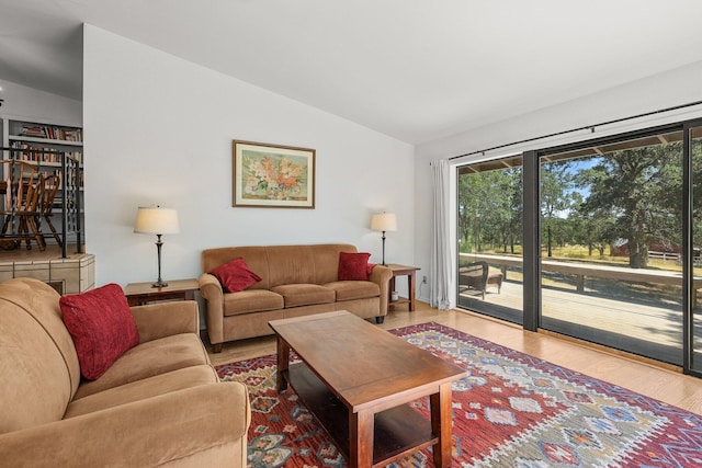 21030 Shangrila Dr, Red Bluff, CA 96080 - living room with vaulted ceiling and light wood finished floors
