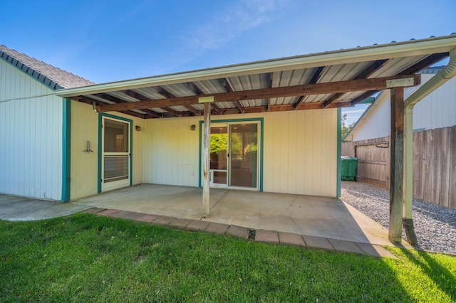 back of house with a patio area