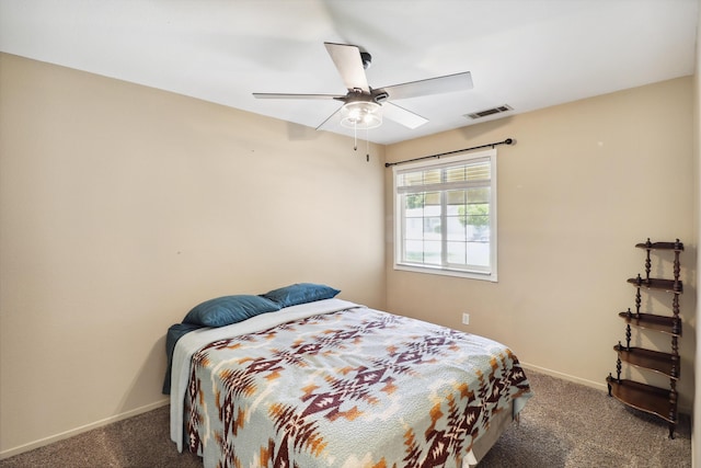 3268 Lyndsey Ln, Anderson, CA 96007 - carpeted bedroom with baseboards and a ceiling fan