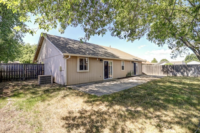 3268 Lyndsey Ln, Anderson, CA 96007 - back of house featuring central AC, a patio, and a shingled roof