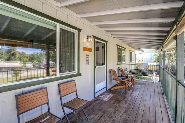 14851 Ravine Rd, Redding, CA 96003 - wooden terrace featuring a porch