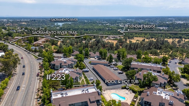 426 Ridgecrest Trl Unit 223, Redding, CA 96003 - drone / aerial view of a pool