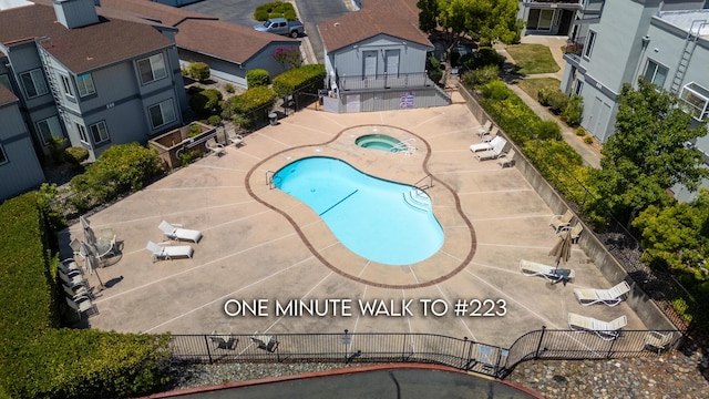 426 Ridgecrest Trl Unit 223, Redding, CA 96003 - community pool featuring a community hot tub and a patio