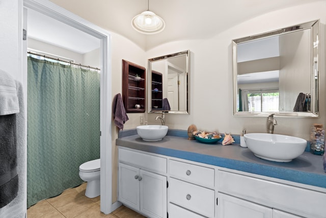1946 Jeanae Ct, Redding, CA 96002 - full bath with tile patterned floors, toilet, and double vanity