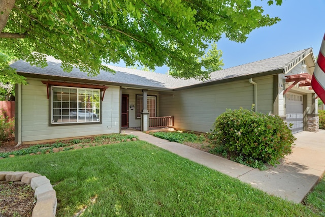 1946 Jeanae Ct, Redding, CA 96002 - ranch-style home with an attached garage, a front lawn, and driveway