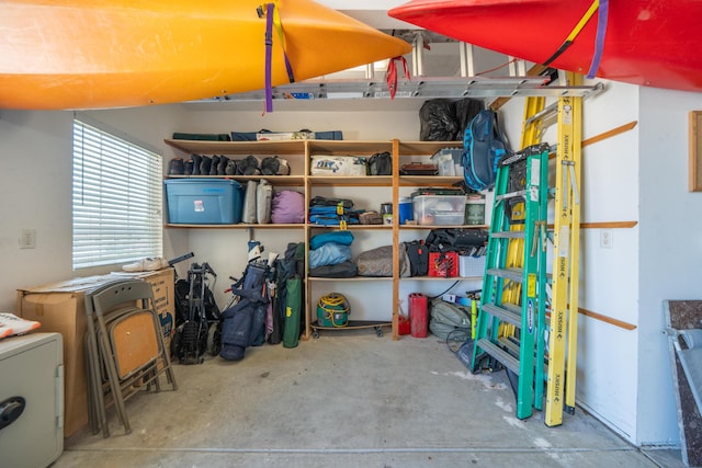view of storage room