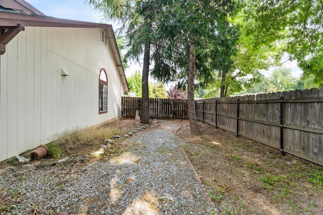 view of fenced backyard