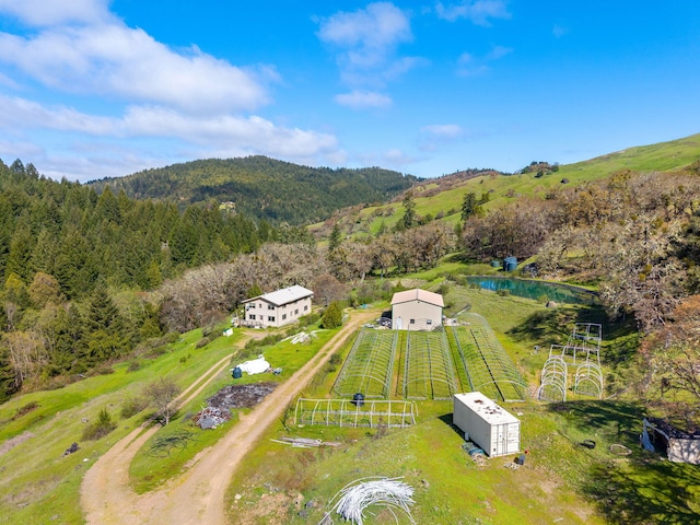 8686 Bell Springs Rd, Garberville, CA 95542 - aerial view of sparsely populated area with a mountainous background and a heavily wooded area