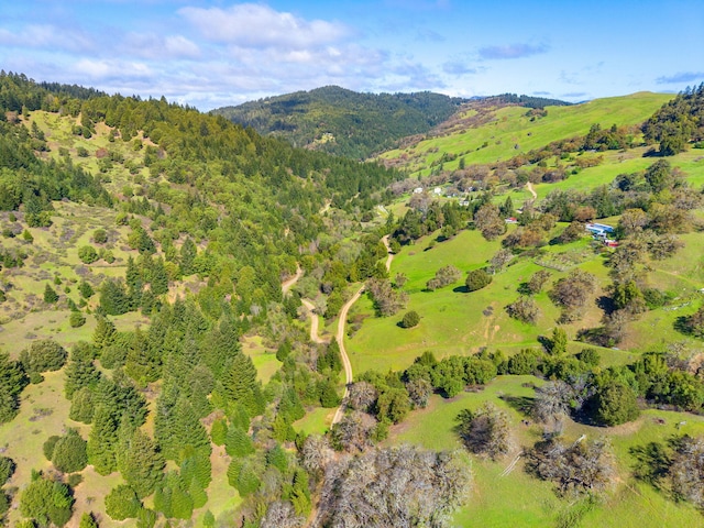 8686 Bell Springs Rd, Garberville, CA 95542 - bird's eye view of a mountain backdrop and a forest