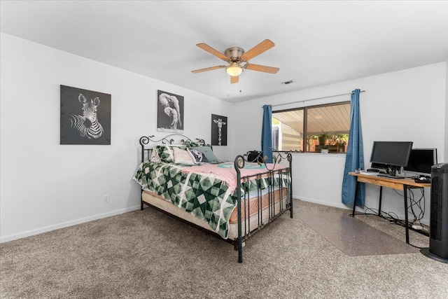 7597 Terra Linda Way, Redding, CA 96003 - bedroom featuring baseboards and a ceiling fan
