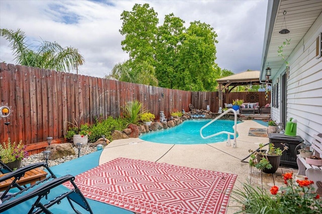 7597 Terra Linda Way, Redding, CA 96003 - view of pool with a patio, a fenced backyard, and a gazebo