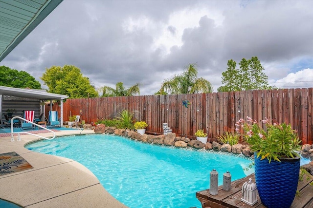 7597 Terra Linda Way, Redding, CA 96003 - view of swimming pool with a fenced backyard and a patio area