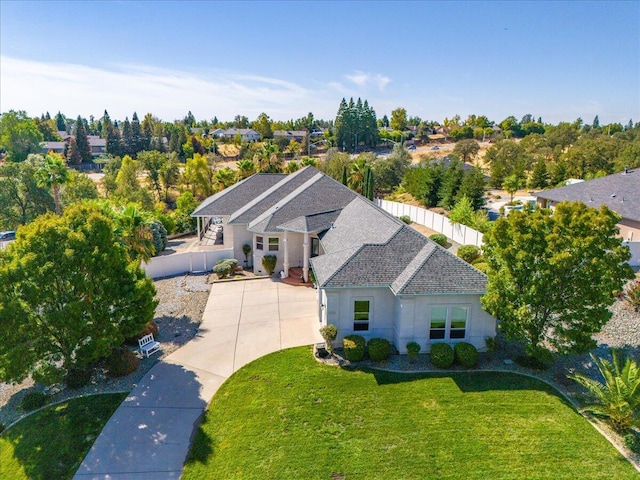 view from above of property