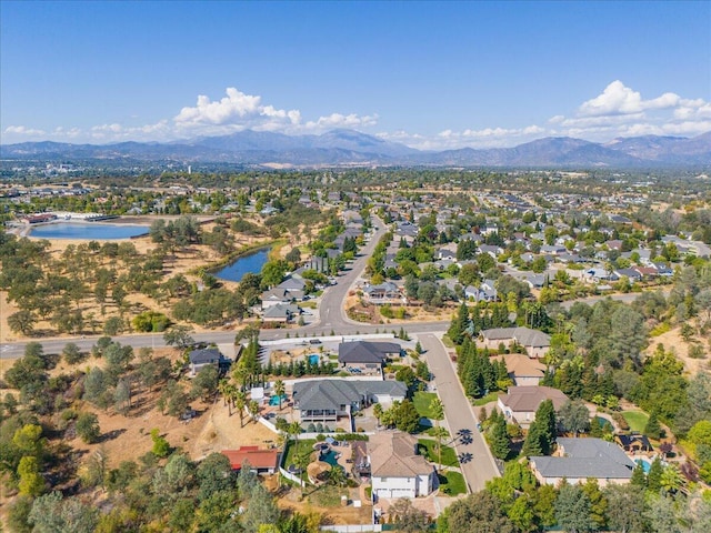 1235 Chandon Ct, Redding, CA 96003 - aerial view of property and surrounding area with a water and mountain view and nearby suburban area