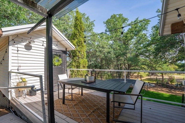 19697 Old Indian Trl, Redding, CA 96003 - deck featuring outdoor dining space