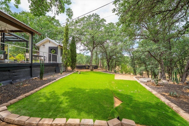 19697 Old Indian Trl, Redding, CA 96003 - view of green lawn with an outdoor structure