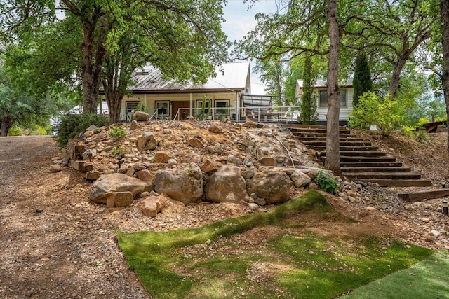 19697 Old Indian Trl, Redding, CA 96003 - view of yard featuring stairway