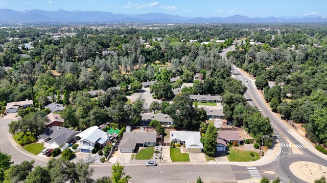 aerial perspective of suburban area featuring mountains