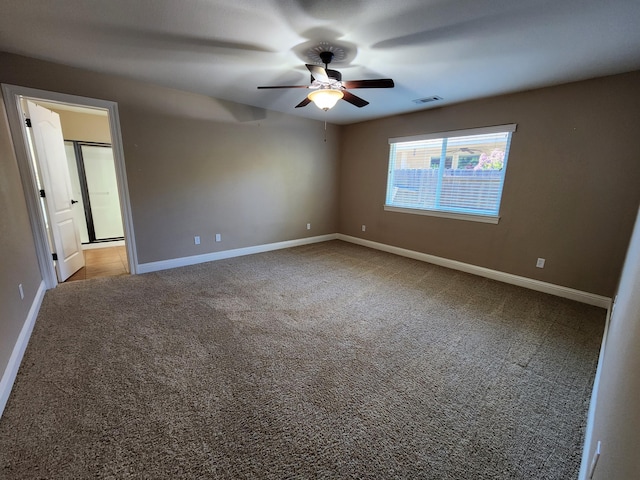 3621 Sacramento Dr, Redding, CA 96001 - carpeted spare room with a ceiling fan and baseboards