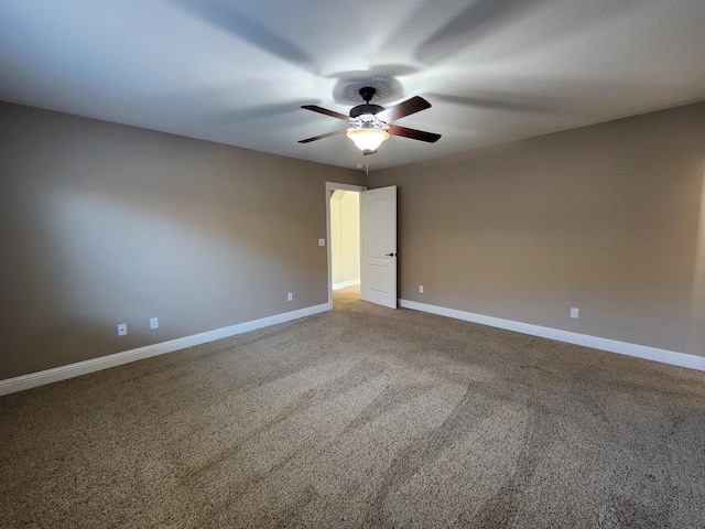 3621 Sacramento Dr, Redding, CA 96001 - carpeted empty room with ceiling fan and baseboards