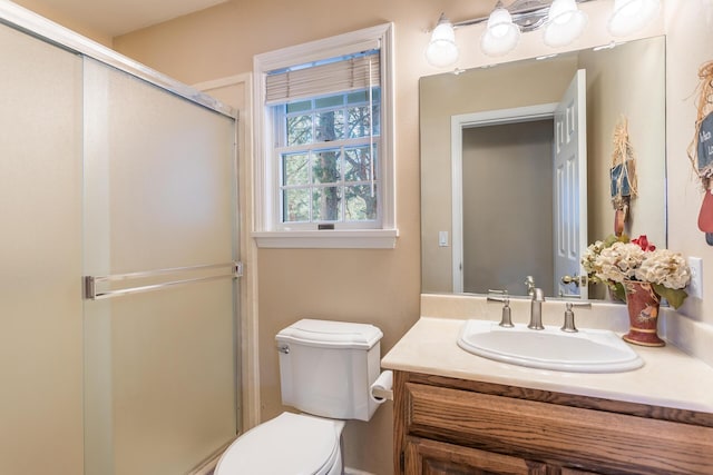 17917 Lakeshore Dr, Weed, CA 96094 - full bath featuring toilet, a shower stall, and vanity