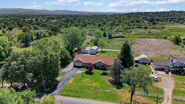 aerial view of a heavily wooded area