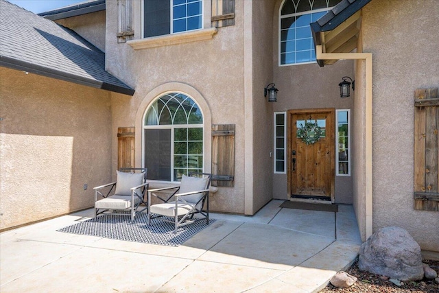 20030 Clay Ct, Cottonwood, CA 96022 - entrance to property featuring stucco siding and a patio area