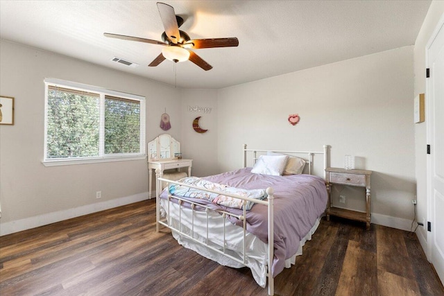 20030 Clay Ct, Cottonwood, CA 96022 - bedroom featuring wood finished floors, baseboards, and ceiling fan