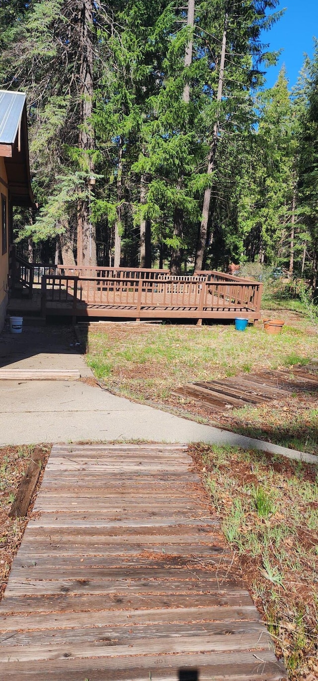 7670 Cedar Crest Rd, Shingletown, CA 96088 - view of wooden deck