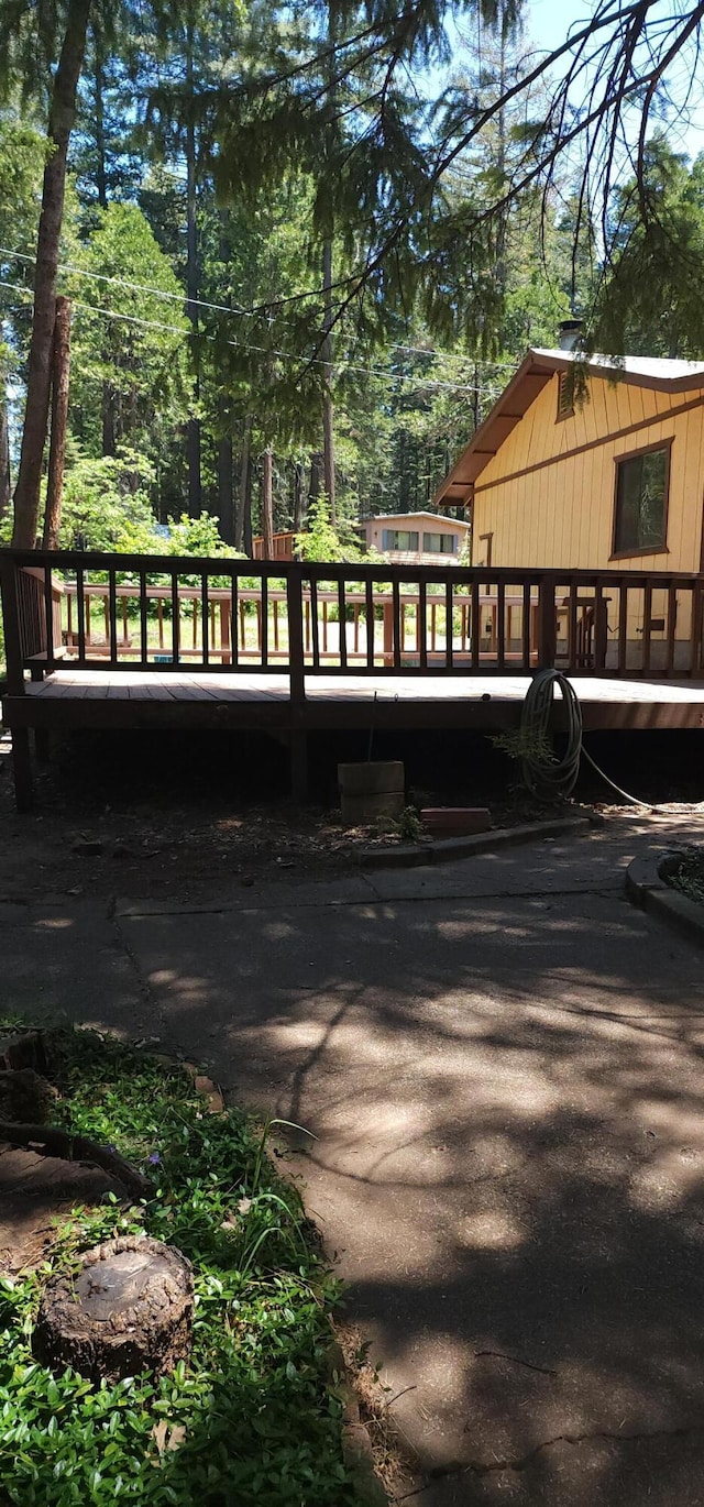 7670 Cedar Crest Rd, Shingletown, CA 96088 - view of wooden deck