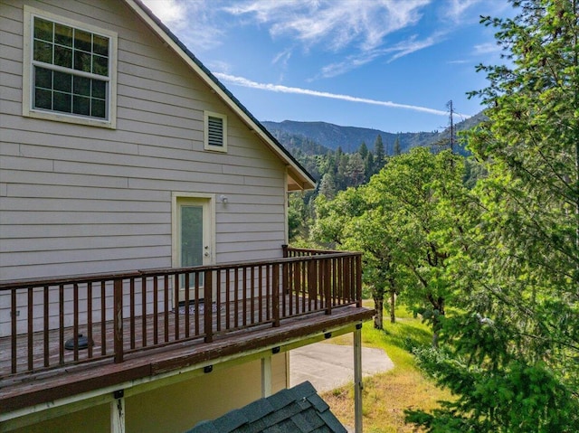 12876 E Fork Rd, French Gulch, CA 96033 - deck featuring a mountain view