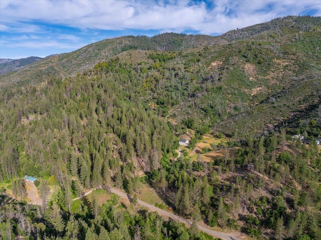 12876 E Fork Rd, French Gulch, CA 96033 - aerial view of property's location featuring a forest and mountains