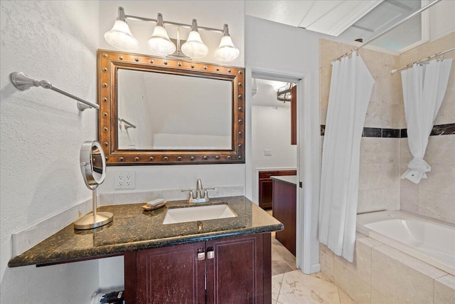 19028 Rocky Trl, Lakehead, CA 96051 - full bath with vanity and tiled shower / bath