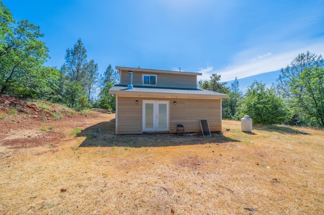 13599 Oak Run Rd, Oak Run, CA 96069 - rear view of house with french doors