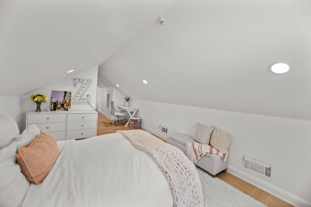 2154 Harvard Way, Redding, CA 96003 - bedroom with lofted ceiling, light wood-style flooring, and baseboards