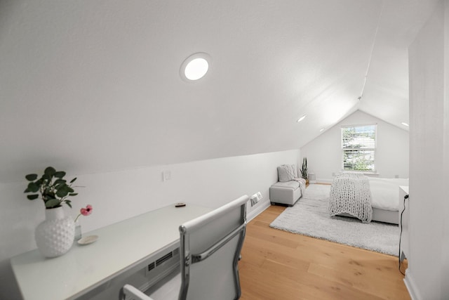 2154 Harvard Way, Redding, CA 96003 - bedroom featuring light wood-type flooring and lofted ceiling