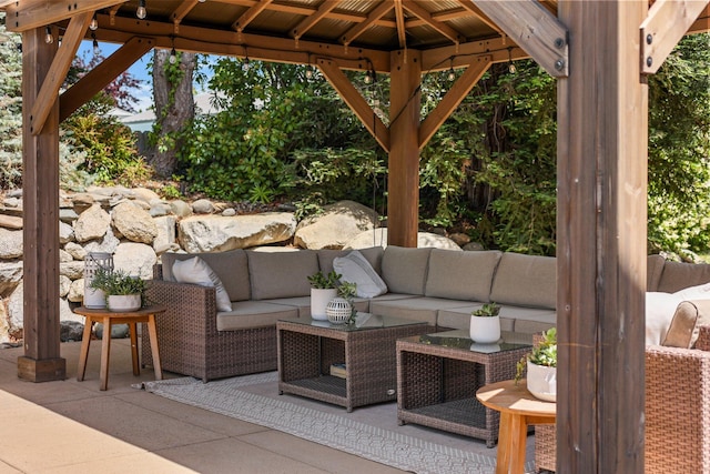 2154 Harvard Way, Redding, CA 96003 - view of patio / terrace featuring an outdoor hangout area and a gazebo