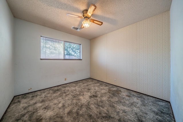 2683 Starlight Blvd, Redding, CA 96001 - empty room featuring ceiling fan, carpet flooring, and a textured ceiling