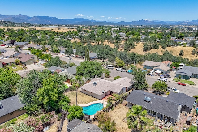 2683 Starlight Blvd, Redding, CA 96001 - aerial view of residential area featuring mountains and a pool area