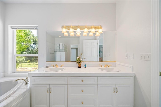 110 Agua Verdi Dr, Red Bluff, CA 96080 - full bathroom featuring healthy amount of natural light, double vanity, and a bath