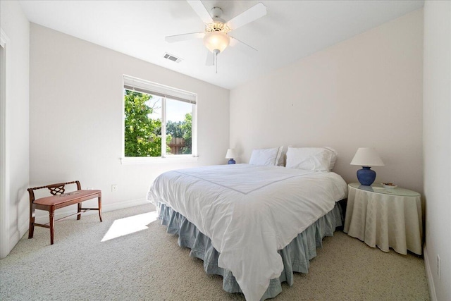 110 Agua Verdi Dr, Red Bluff, CA 96080 - bedroom featuring light carpet, baseboards, and a ceiling fan