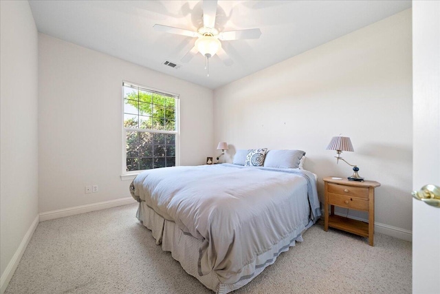110 Agua Verdi Dr, Red Bluff, CA 96080 - bedroom featuring baseboards, light colored carpet, and ceiling fan
