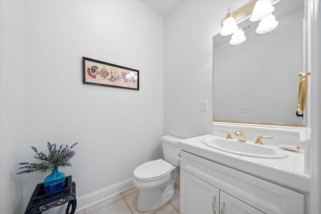 110 Agua Verdi Dr, Red Bluff, CA 96080 - half bathroom with tile patterned flooring, vanity, and toilet
