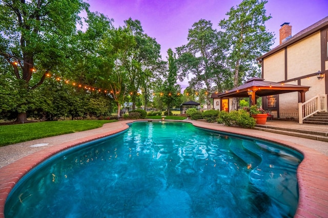 2990 Forest Hills Dr, Redding, CA 96002 - swimming pool with a gazebo
