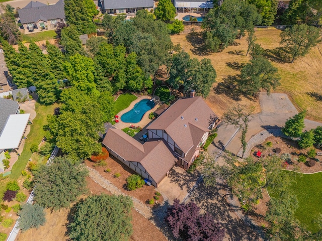 2990 Forest Hills Dr, Redding, CA 96002 - bird's eye view of a pool